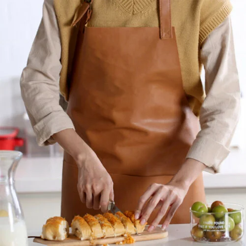 tablier de cuisine en cuir