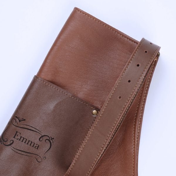 Tablier de serveur personnalisé en cuir pour homme et femme