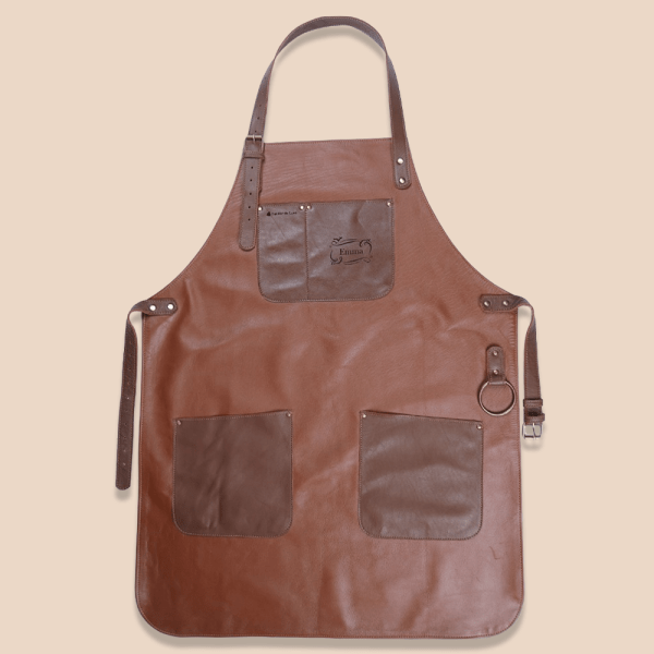 Tablier de serveur personnalisé en cuir pour homme et femme
