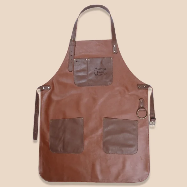 Tablier de serveur personnalisé en cuir pour homme et femme