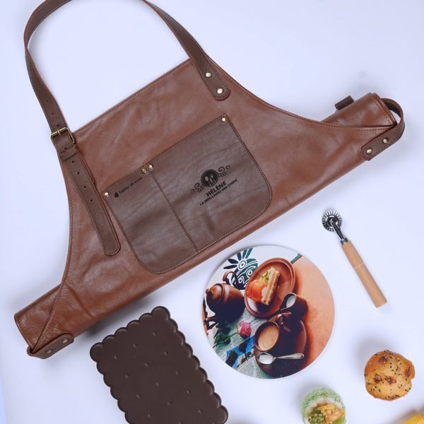 Tablier de cuisine personnalisé en cuir pour les chefs
