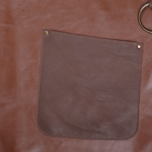 Tablier esthéticienne personnalisé en cuir