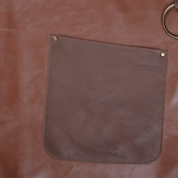 Tablier esthéticienne personnalisé en cuir