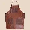 Tablier esthéticienne personnalisé en cuir